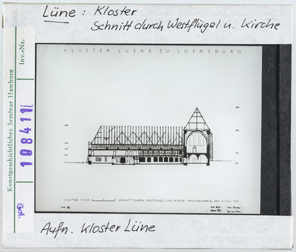 Vorschaubild Lüne: Kloster, Schnitt durch Westflügel der Kirche 